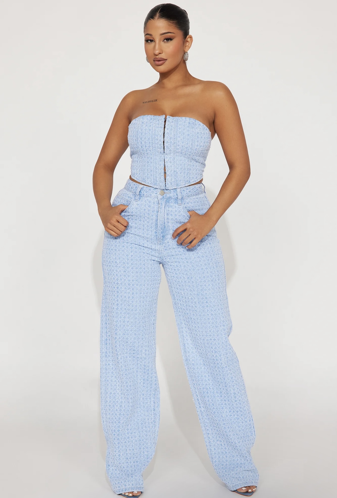 Denim two piece