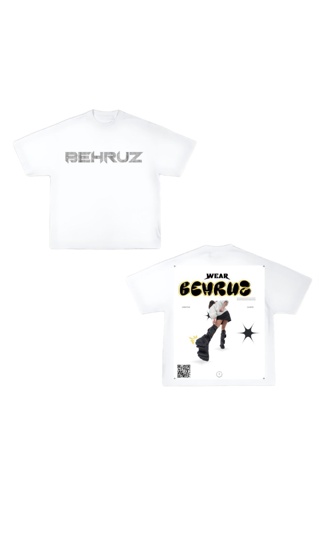 STONED WHITE VERSION BEHRUZ TEE image