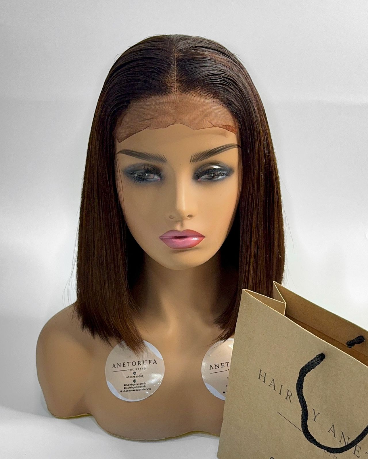BROWN LUXURY BOB WIG image