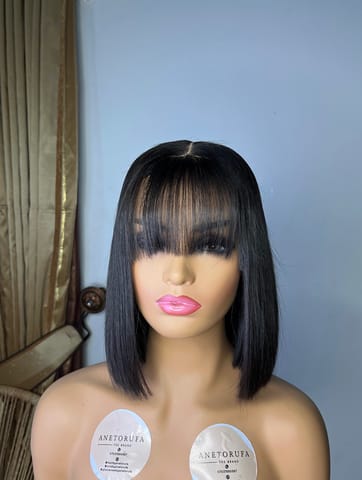 BLACK LUXURY FRINGE WIG