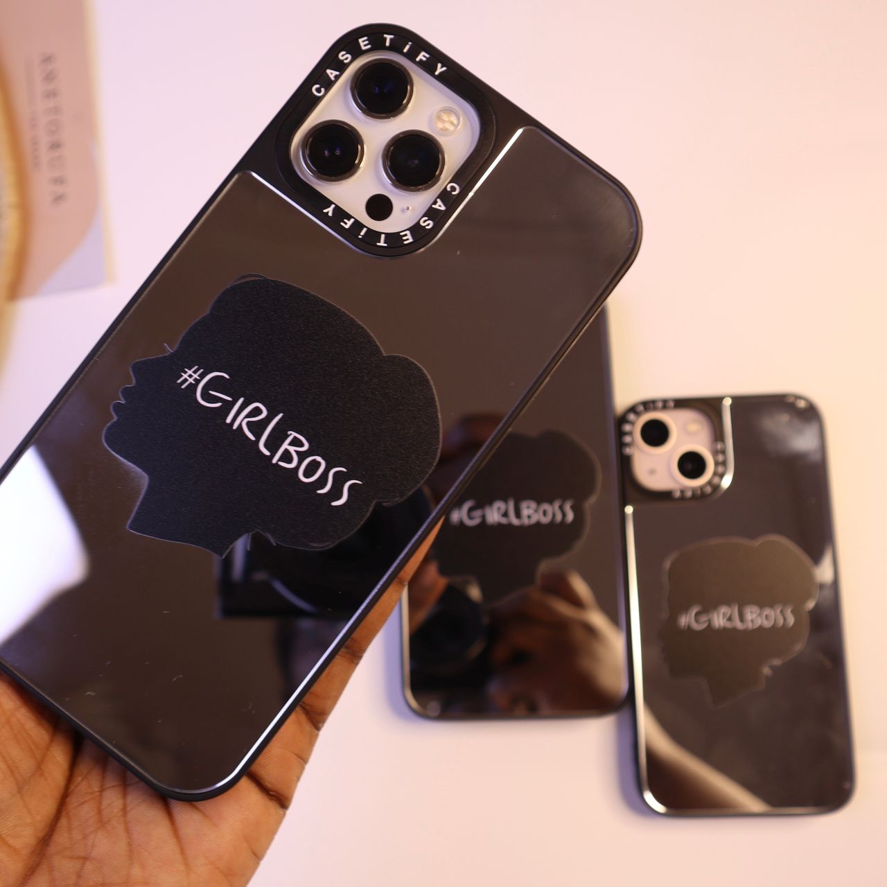 SILVER GIRL BOSS PHONE CASE image