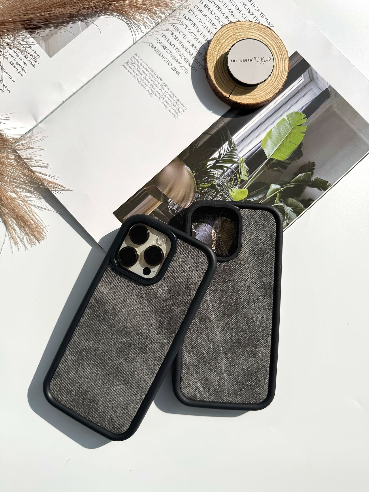 GREY DENIM PHONE CASE image