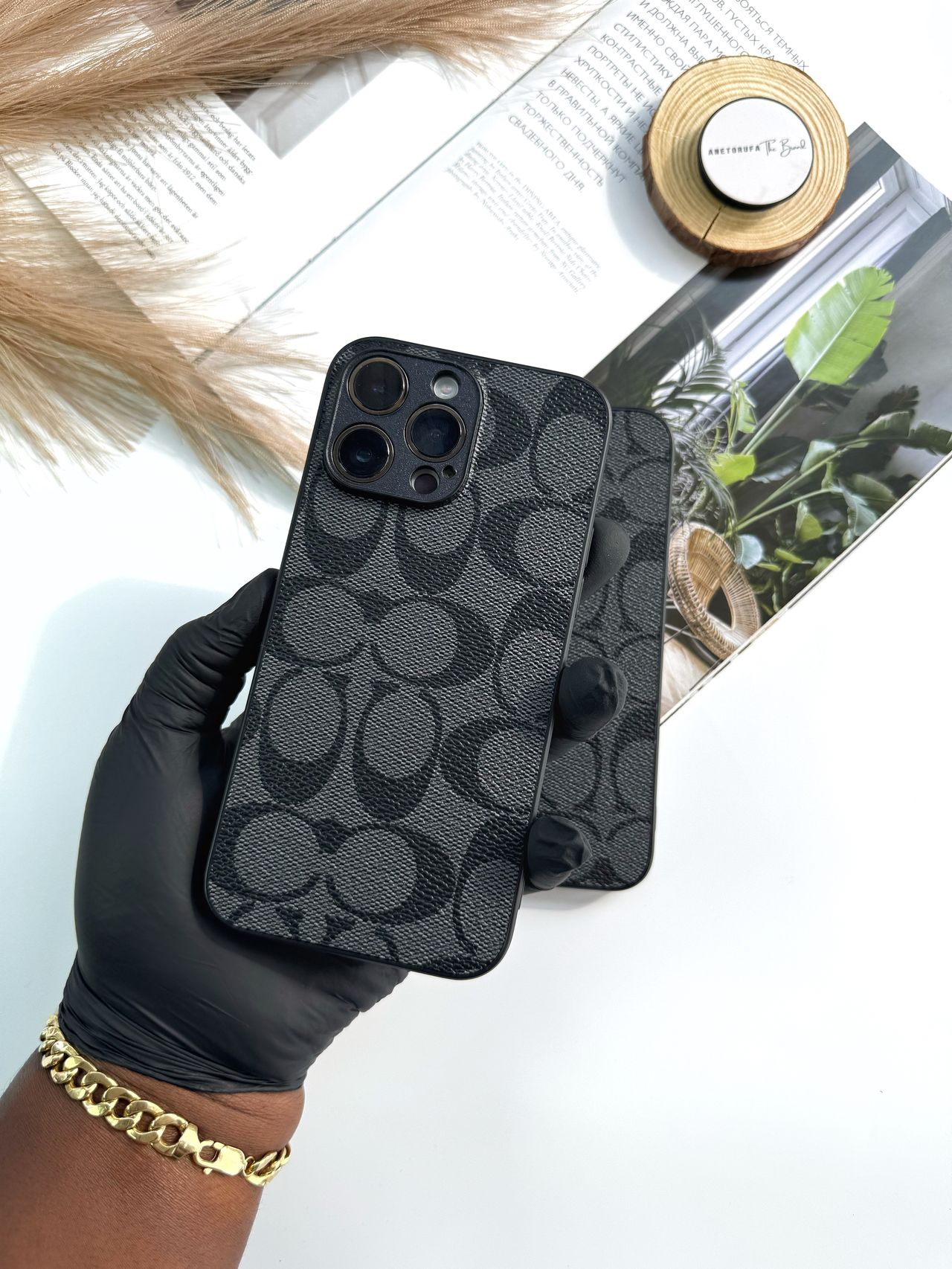 BLACK COACH PHONE CASE image
