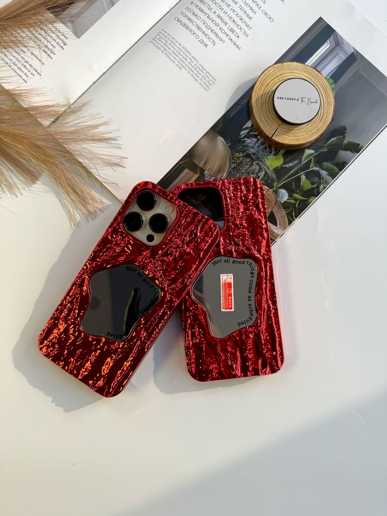 RED LASER MIRROR PHONE CASE image