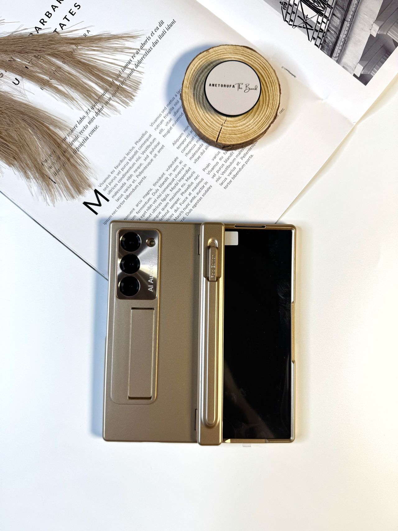 GOLD ARMOR FOLD PHONE CASE image