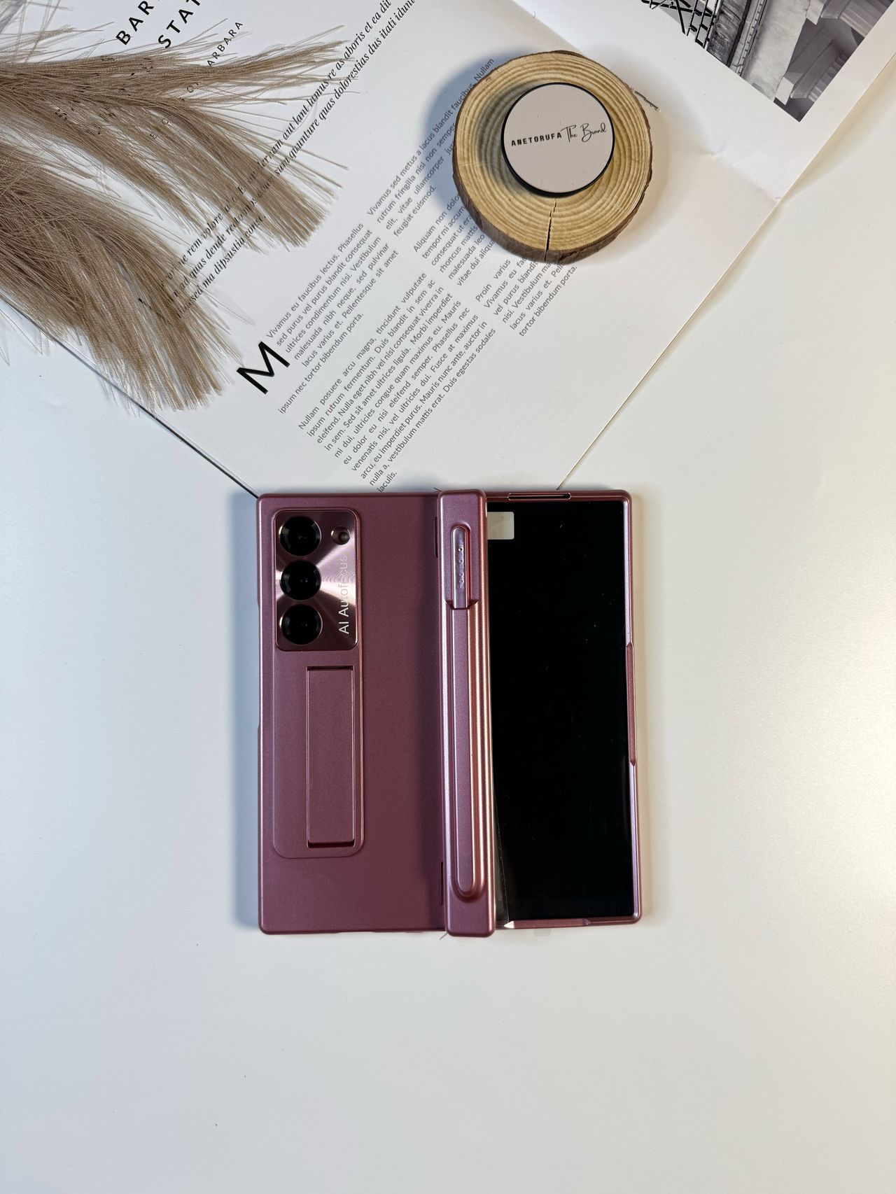 ROSE GOLD ARMOR FOLD PHONE CASE image