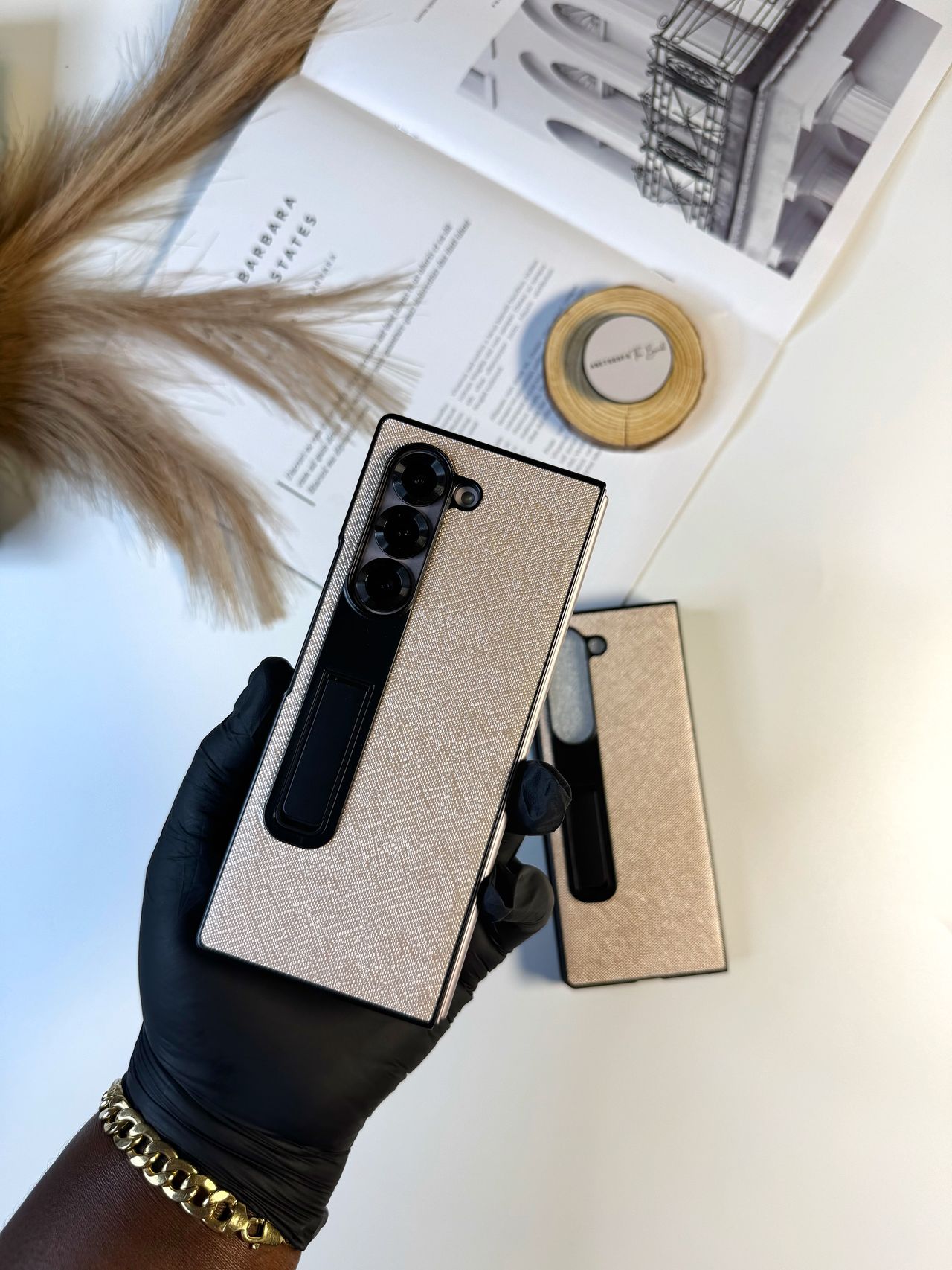 CHAMPAGNE LUXE FOLD PHONE CASE image