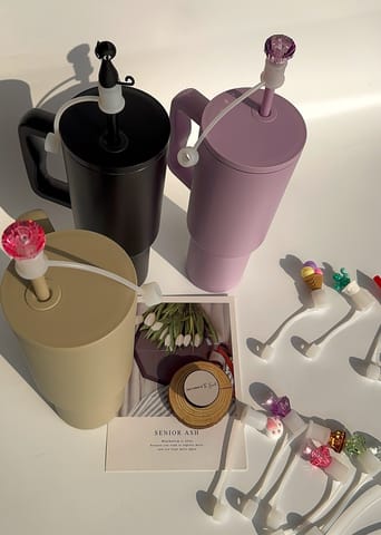 THERMAL TUMBLER STRAW TOPPER