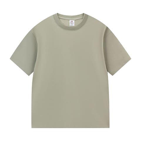 LIGHT GREEN PLAIN COTTON TEE SHIRT