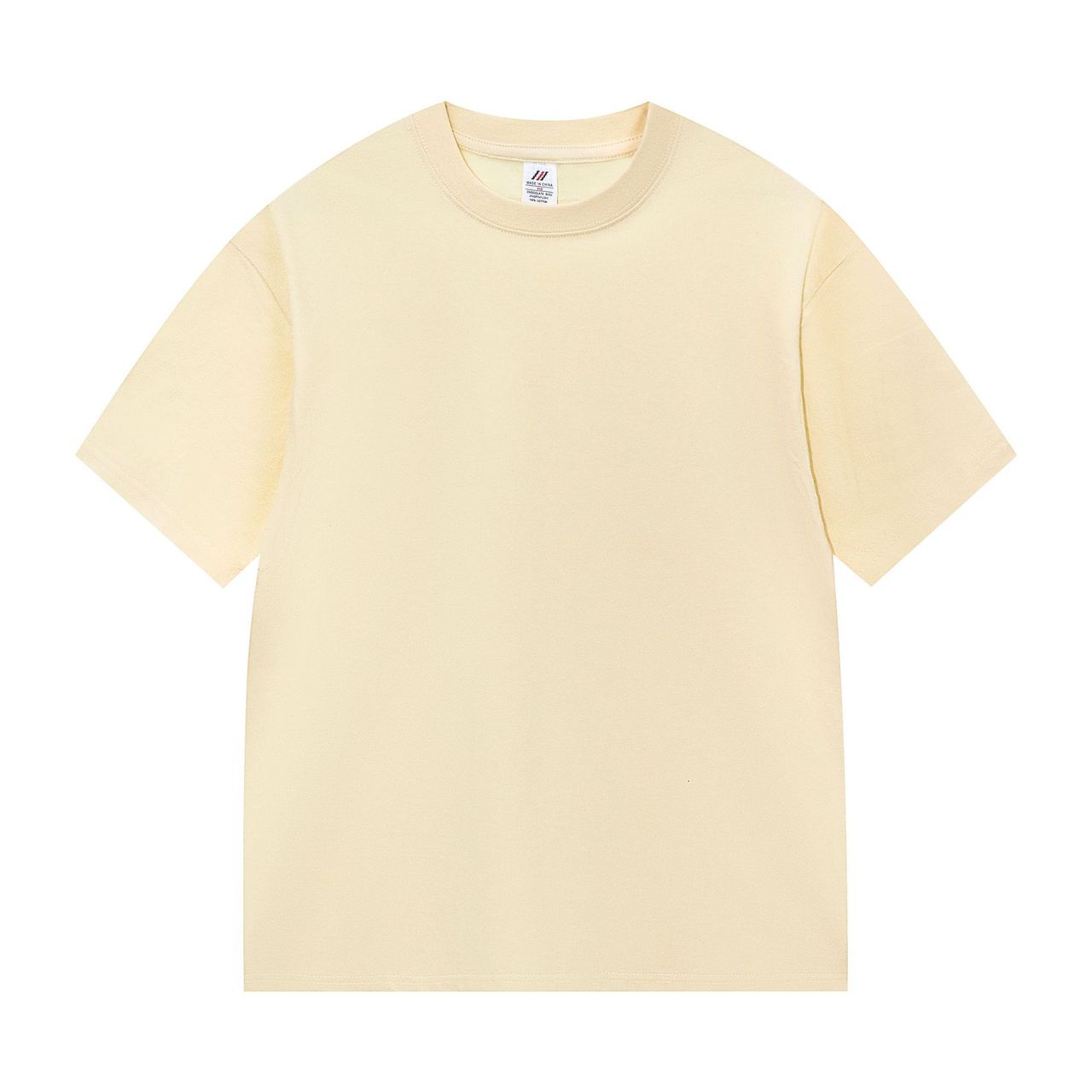 APRICOT PLAIN COTTON TEE SHIRT image