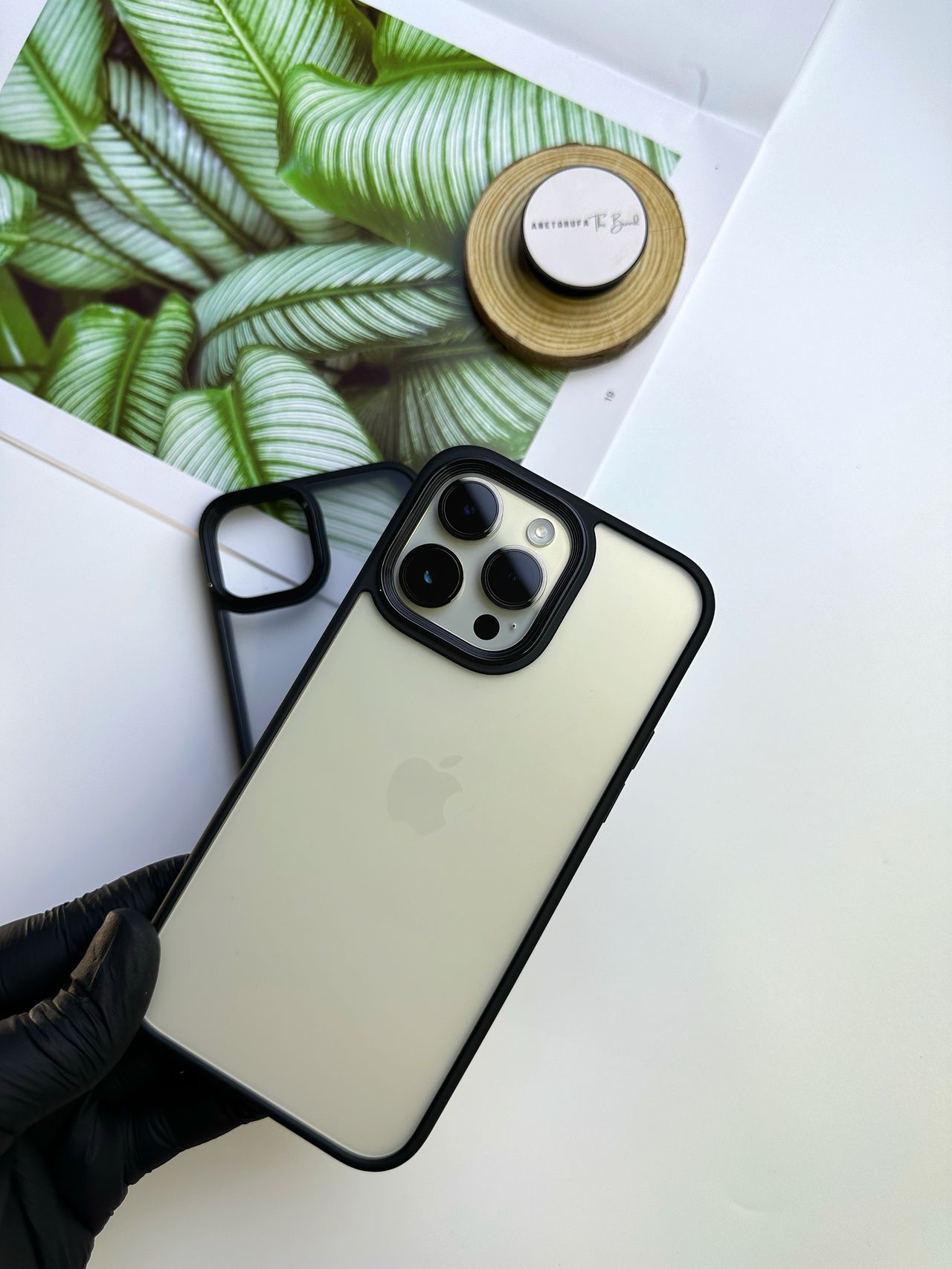 BLACK TRANSPARENT PROTECTIVE PHONE CASE image