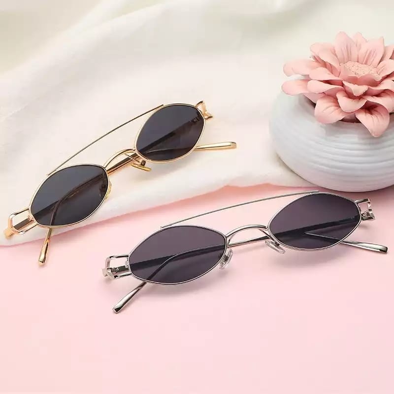 Men Mini Oval 90's Trend Sunglasses second image