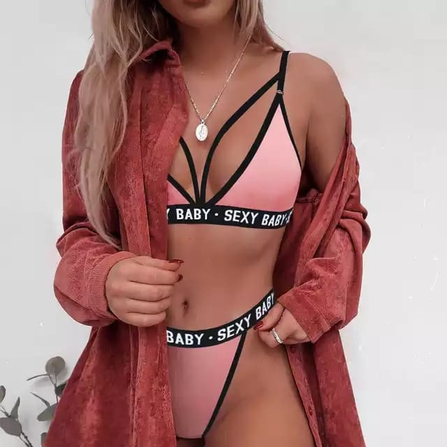 Sexy Baby Matching Set A' Shaped Bra with Hot Thong Pant second image