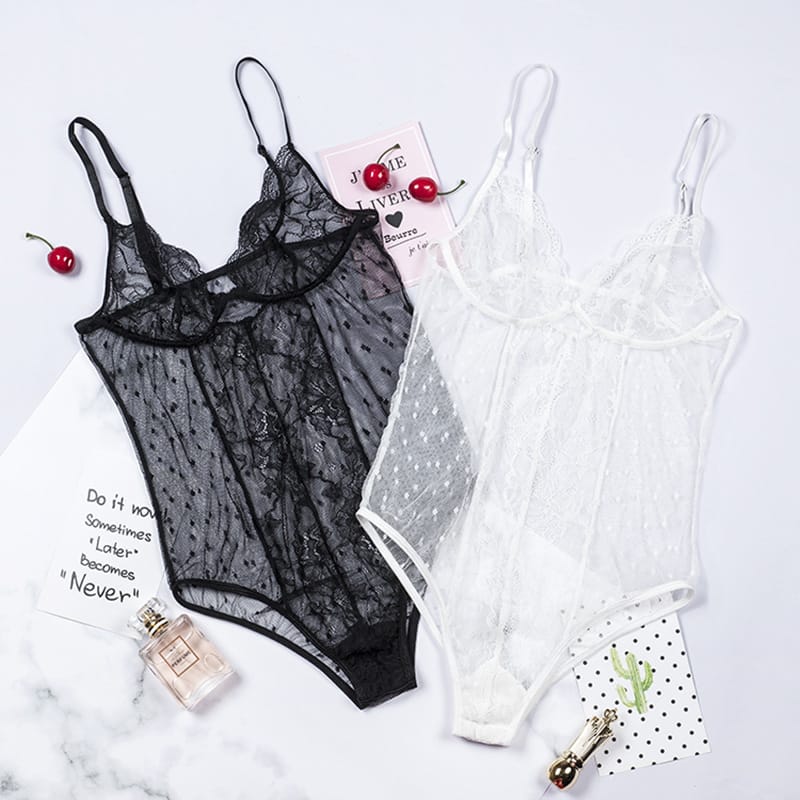 Sexy Lace Bodysuit for Women One Piece Teddy Lingerie image
