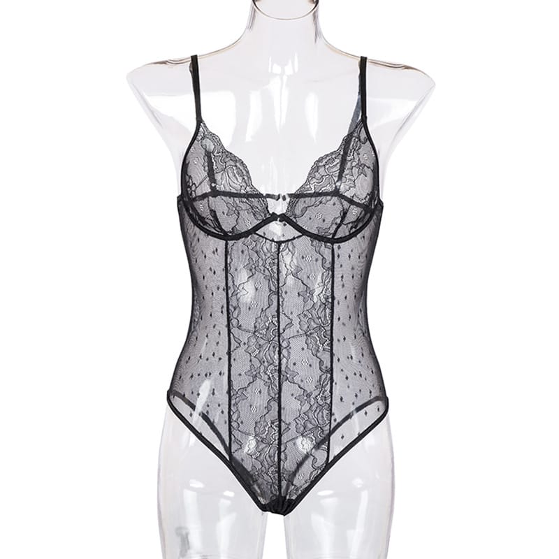 Sexy Lace Bodysuit for Women One Piece Teddy Lingerie Image