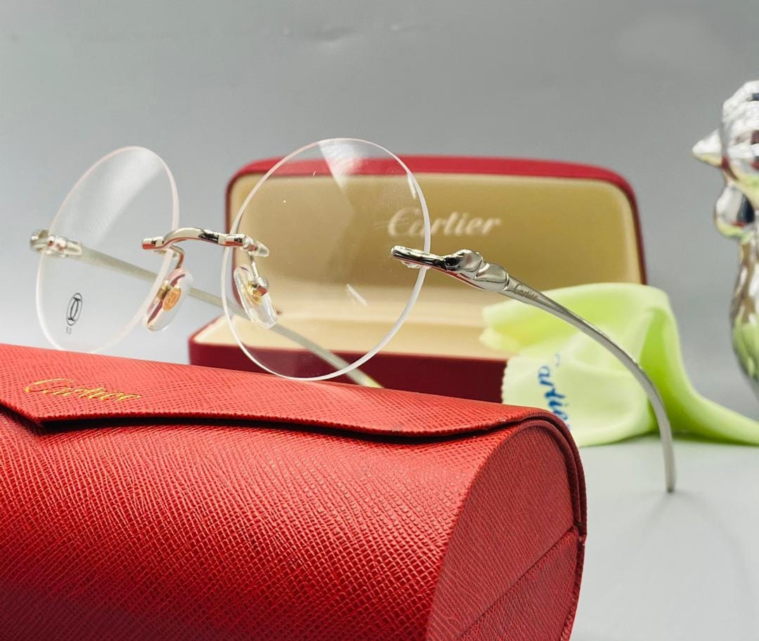 Cartier Round Rimless Frame -Thin Handle image
