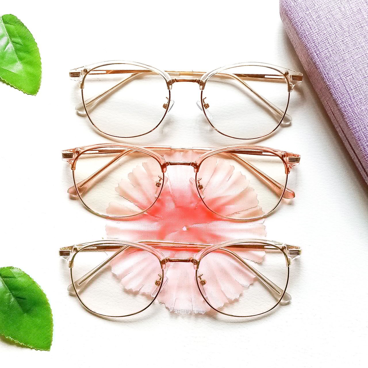 Unisex Clear Gold Eyeglasses second image