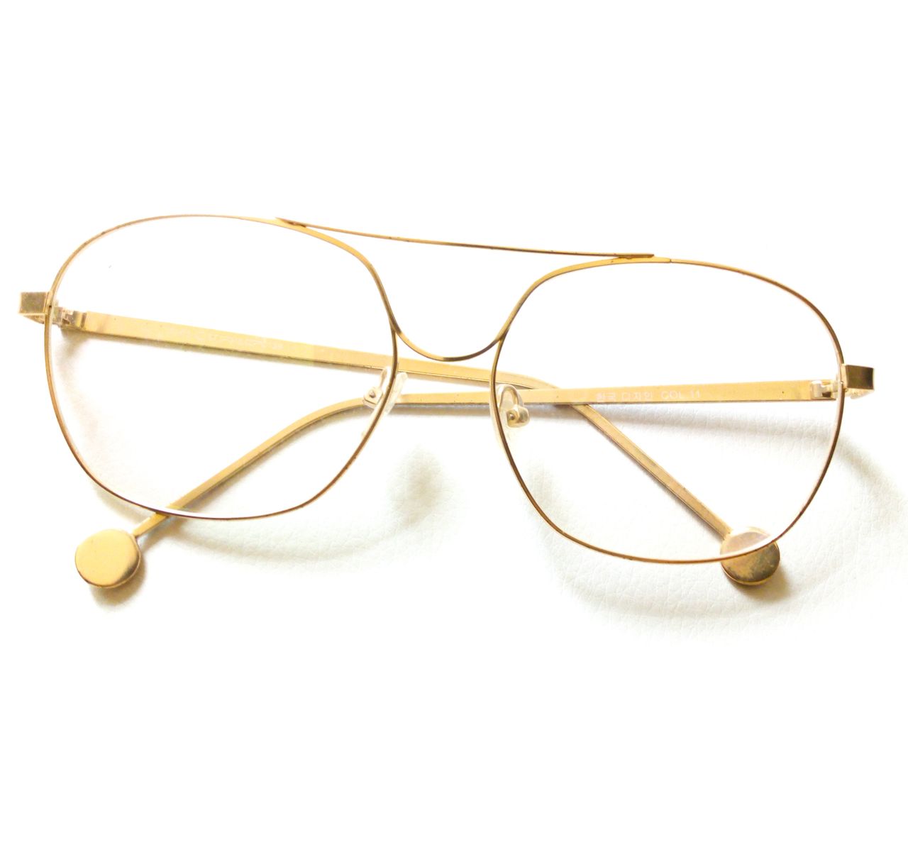 Gold Thin Men Women Eyeglasses image