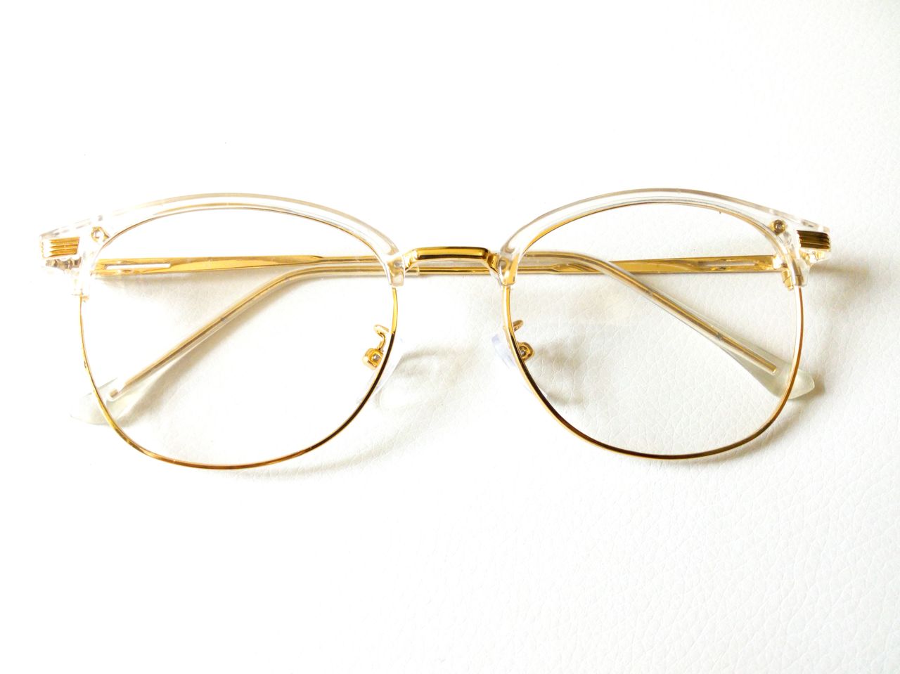 Unisex Clear Gold Eyeglasses image