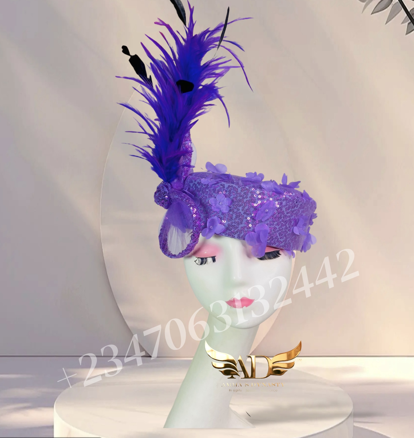 Royal Amethyst Fascinator