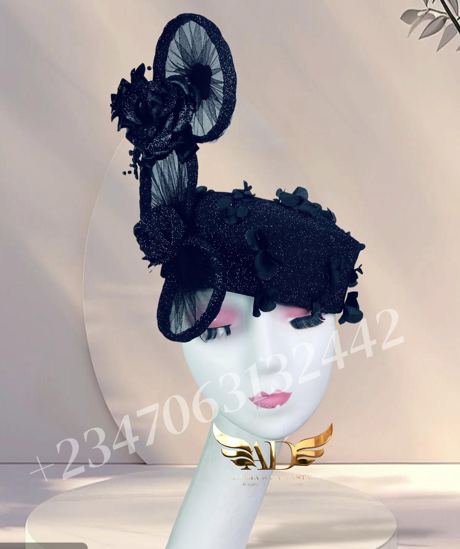 Midnight Elegance Fascinator