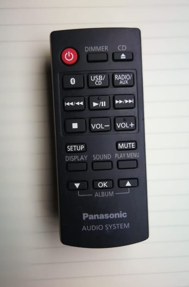 Panasonic sound system smart remote control image