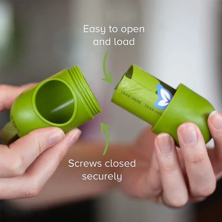 Mini Disposable Bin Bags Set With Dispenser (5 rolls (75pcs)of bags)