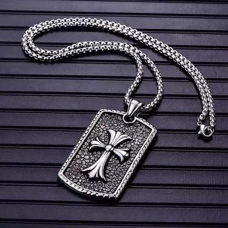 Chrome Dog Tag Pendant image