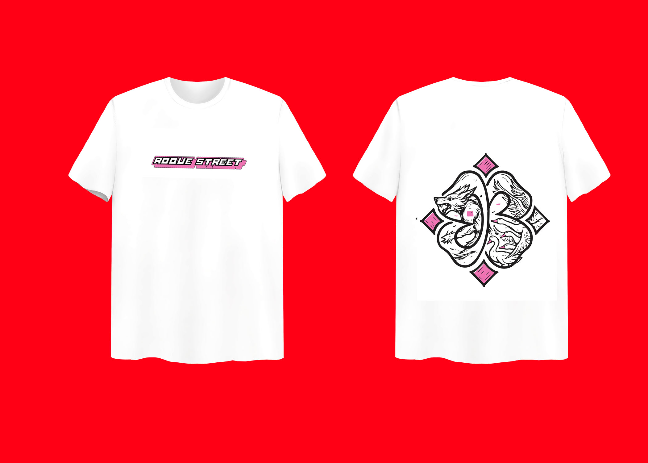 Wolves and ducks (pink)