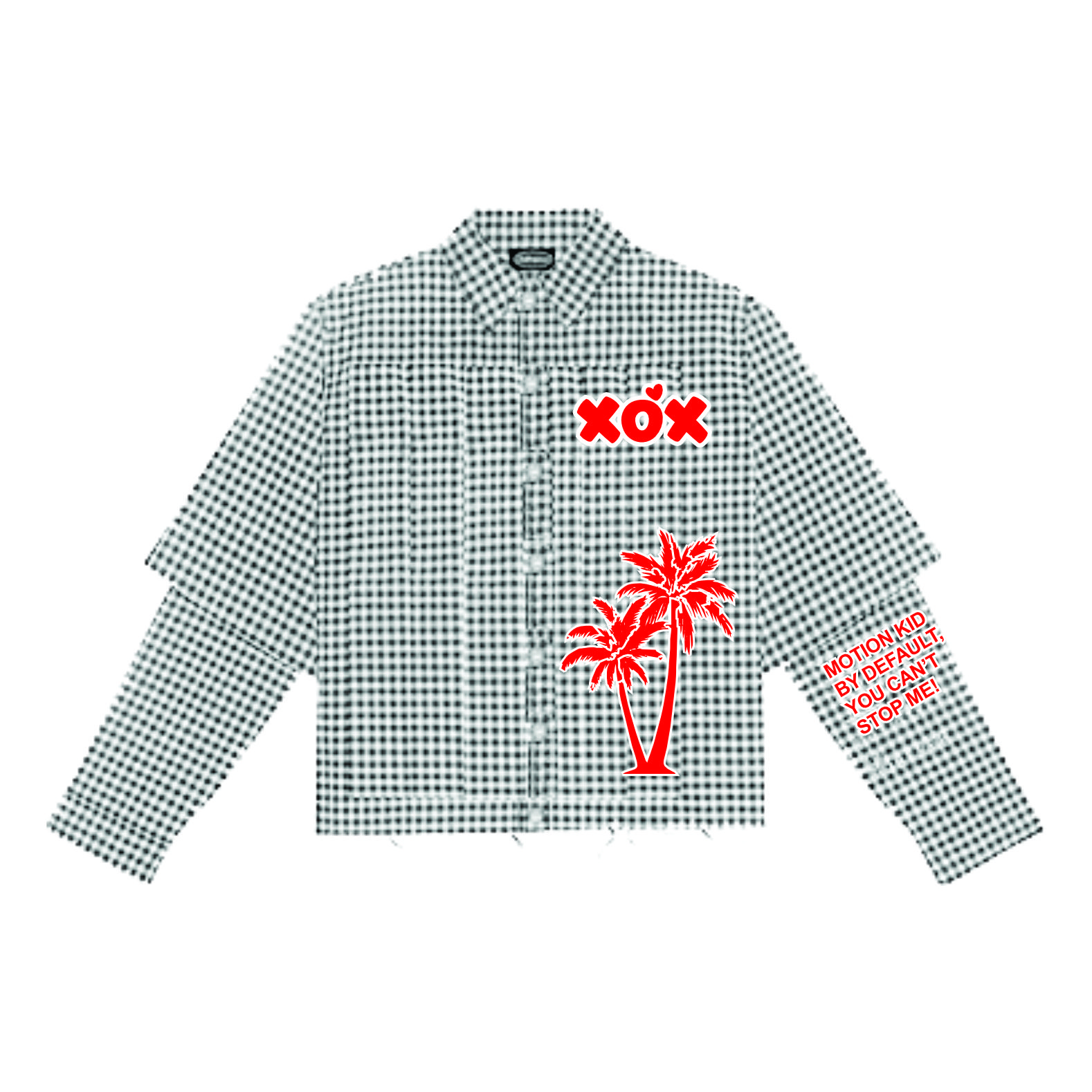 Double Sleeved Gingham Checked shirt