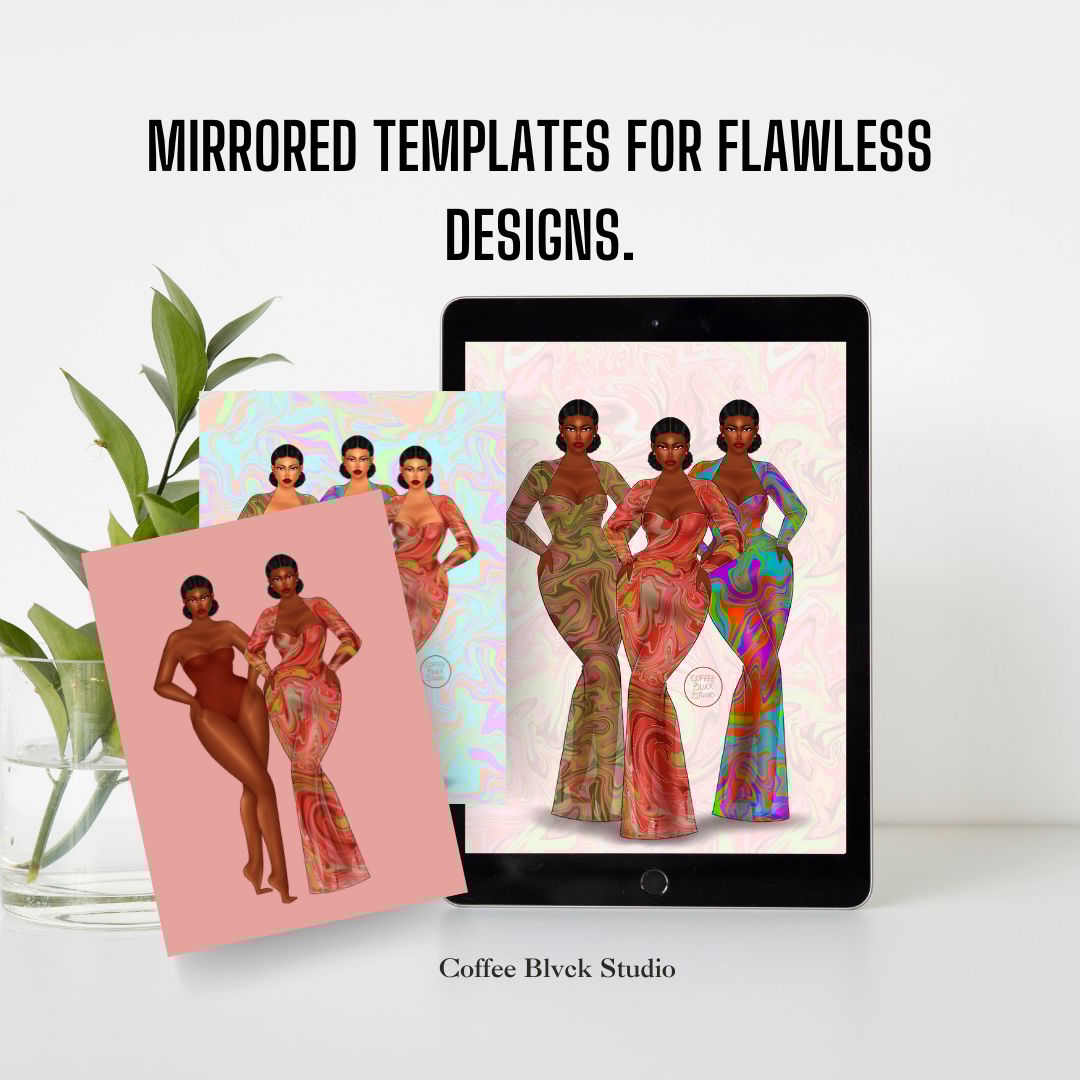 2-Fashion Illustration Template – Single Pose image