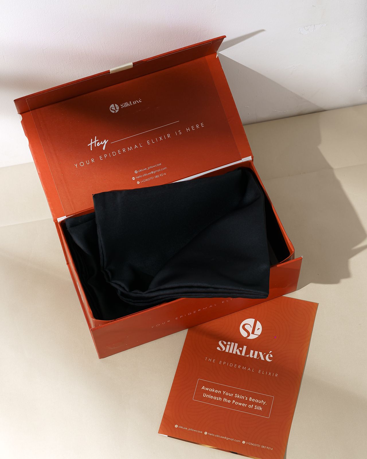 Black Silk Pillowcase image