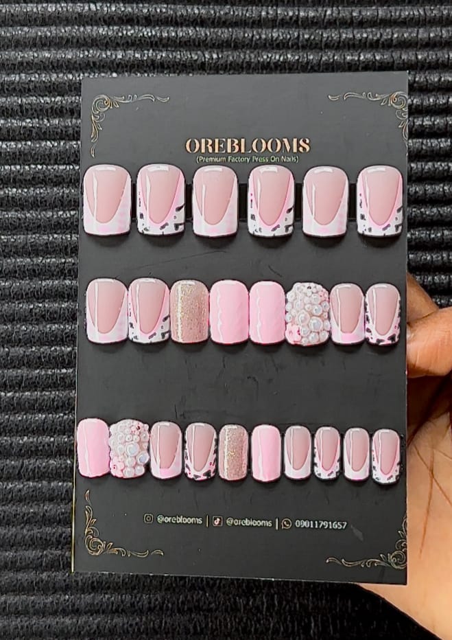 LT15 Light Pink Cow Print Style image