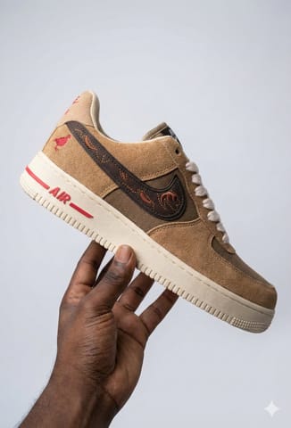 Nike Air Force 1 Low Custom – 'Ale Brown Pigeon' Suede Edition
