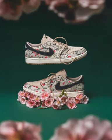Air Jordan 1 Low "Sakura" (Cherry Blossom) — Wearable Art