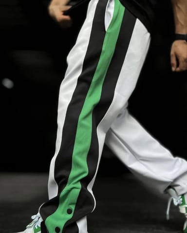 Classic Athletic Tricolor-Stripe Zip-Pocket Track Pants