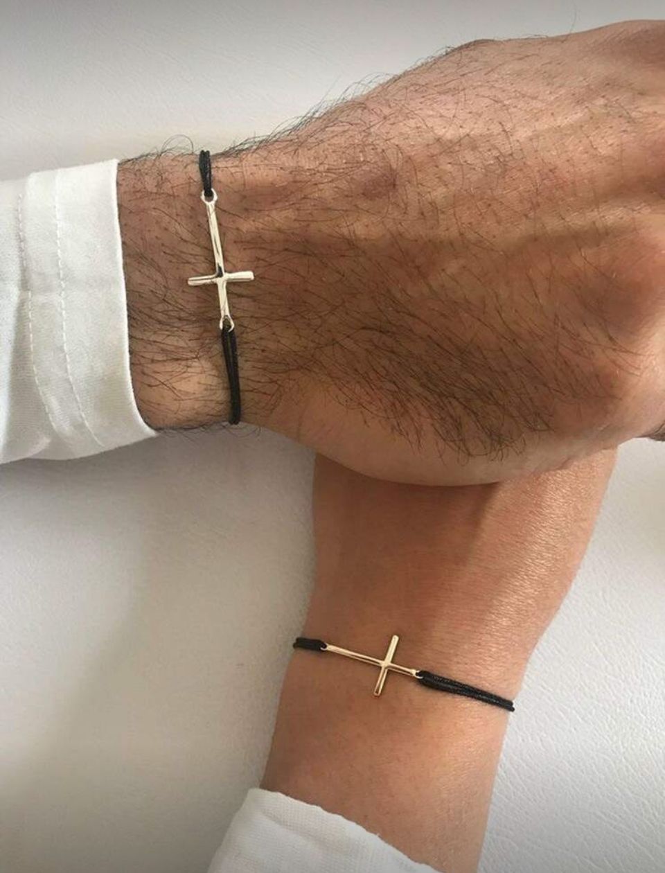 2Pcs Couple Cross Decor Bracelet image