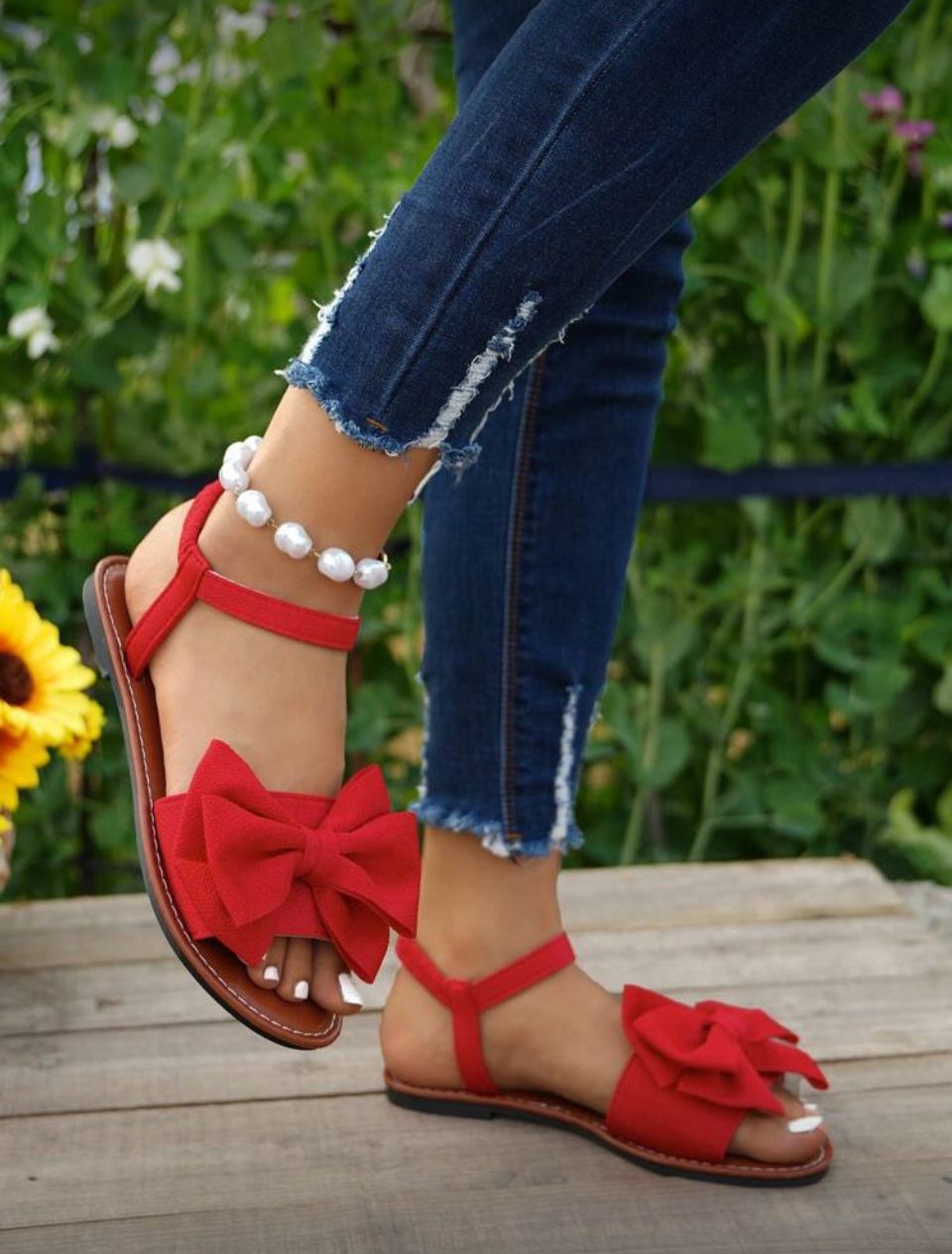 OPEN TOE AMAKA FLAT SANDALS second image