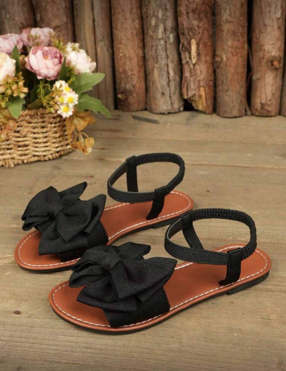 OPEN TOE AMAKA FLAT SANDALS image