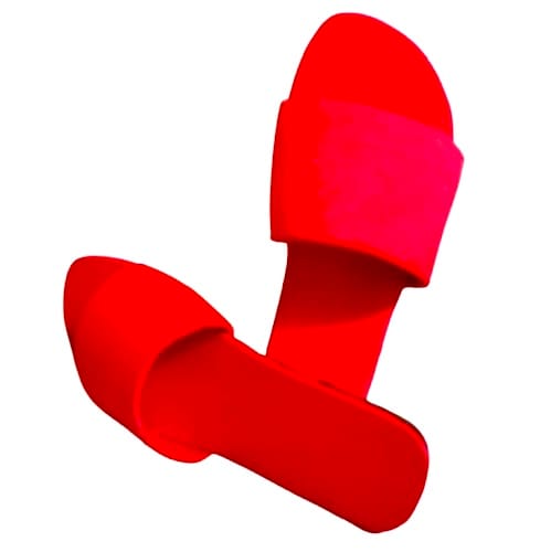 HOT RED ADAUGO BANDED SLIPPERS image