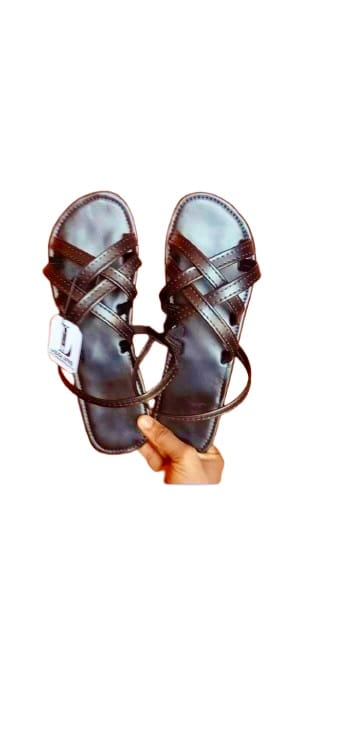 OPEN TOE AMAKA FLAT SANDALS image