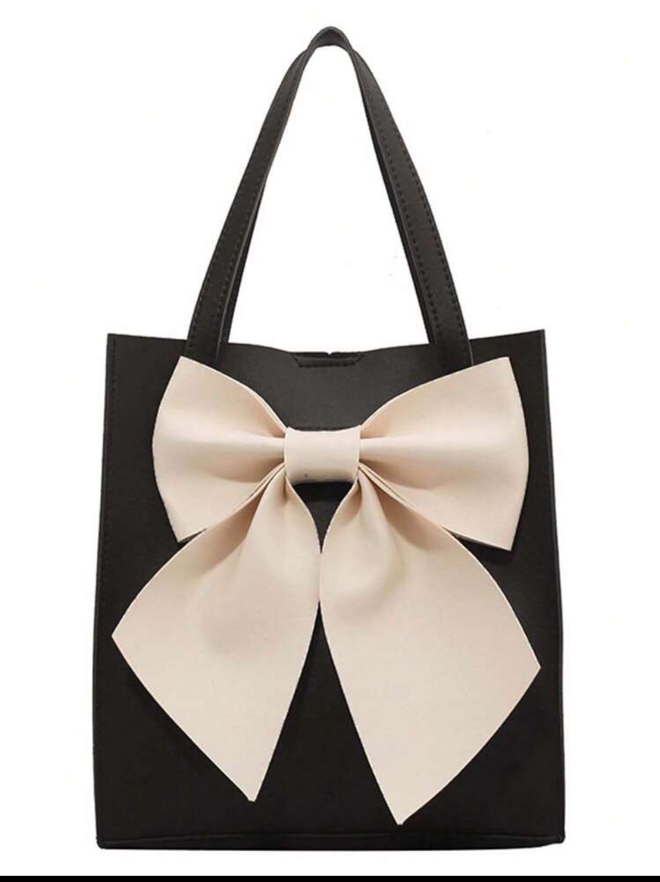 Large Capacity Bowknot Handbag For Women, 2024 Fashionable Texture Tote Bag With Shoulder Strap And Ins Style, Trendy Tote Bags … second image