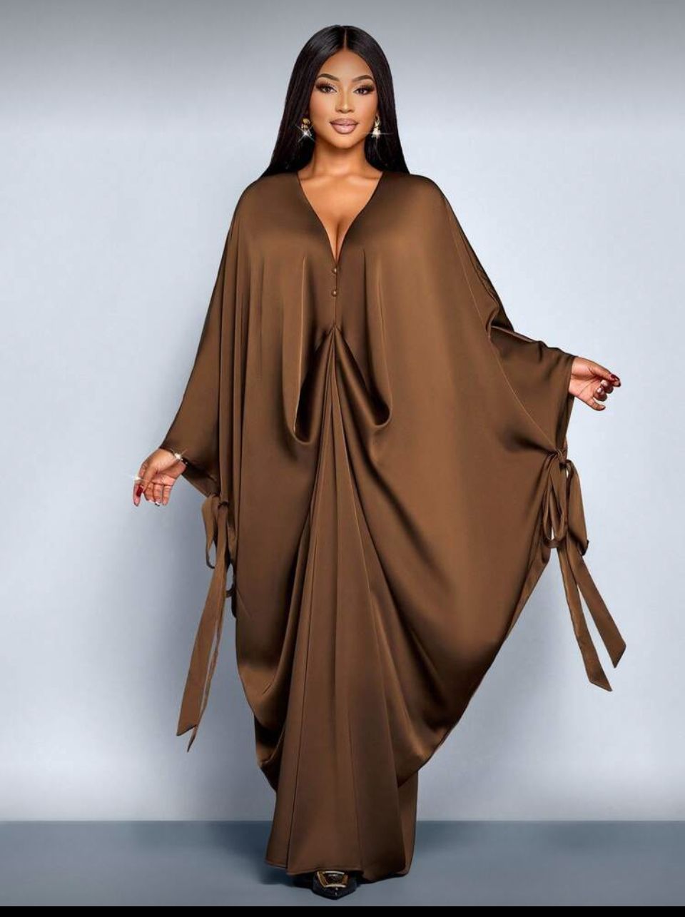 ISIOMA DEEP V NECK KAFTAN image
