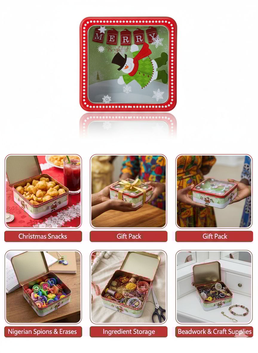 CHRISTMAS THEMED METAL STORAGE CONTAINERS image