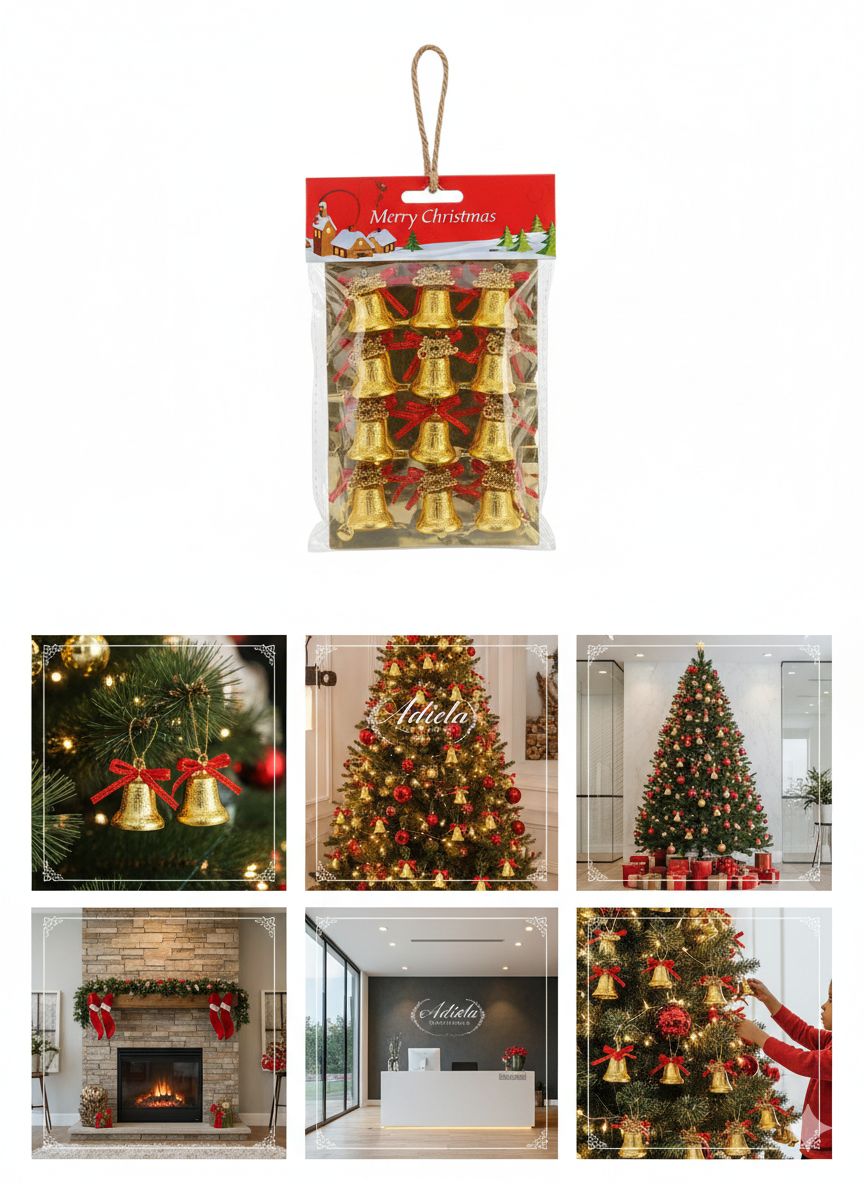 MINIATURE BELLS FOR CHRISTMAS TREE DECORATION image
