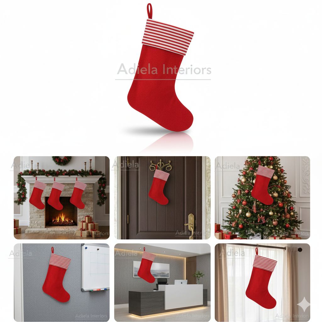 SANTA STOCKINGS FOR CHRISTMAS DECORATION second image