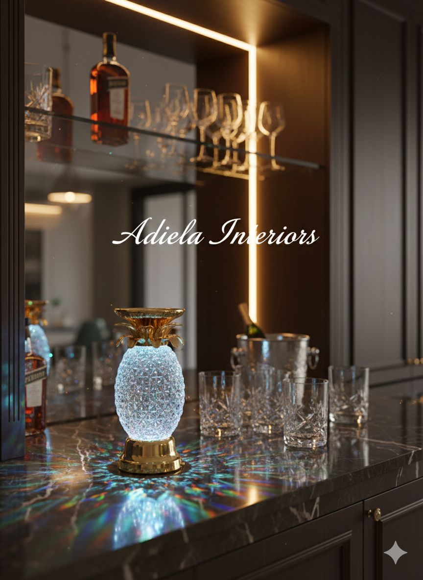 Pineapple Design Crystal Lamp image