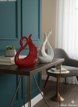 2pcs Swan Ceramic Decor image