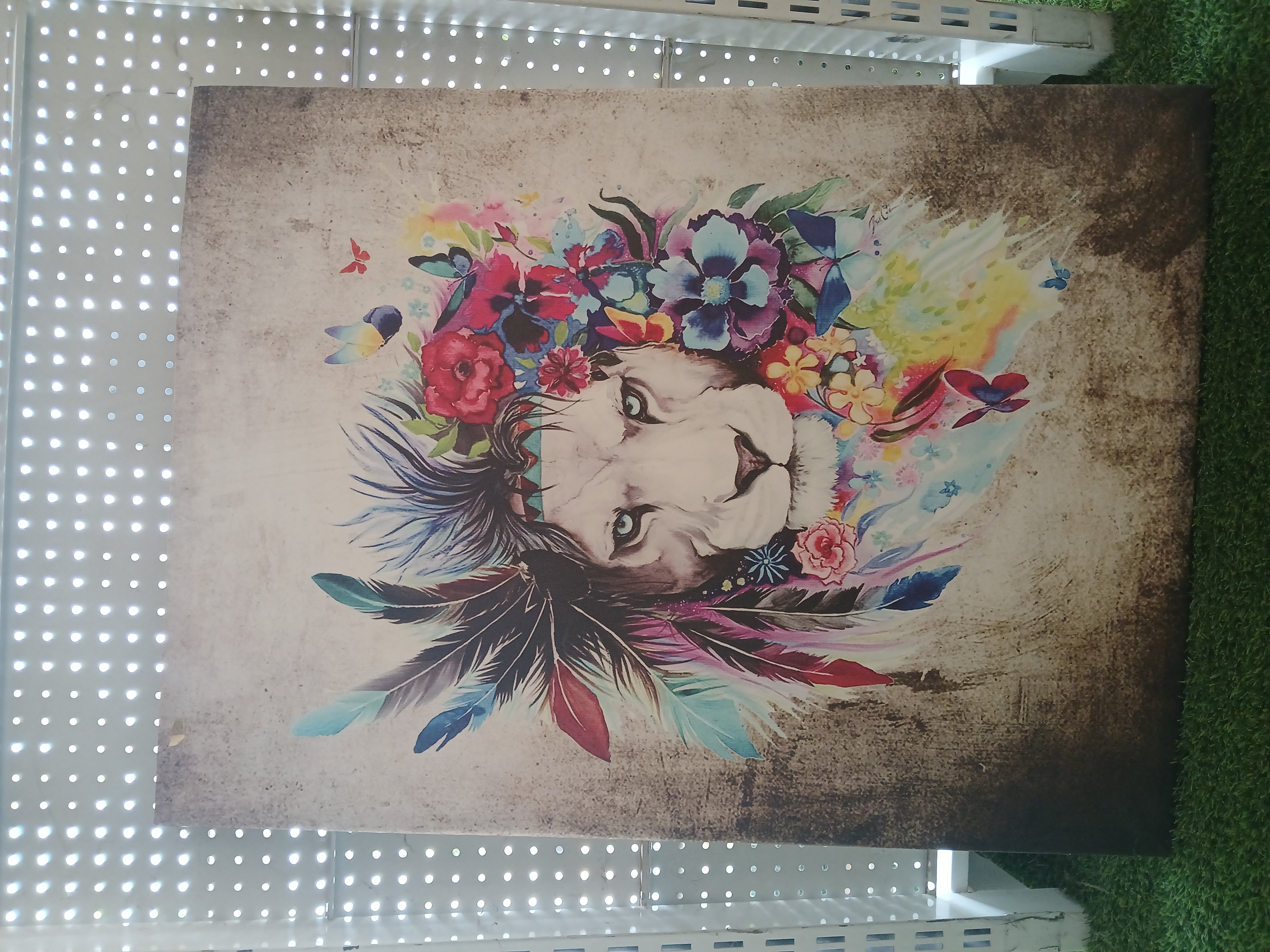Lion Head Wall Frame Image