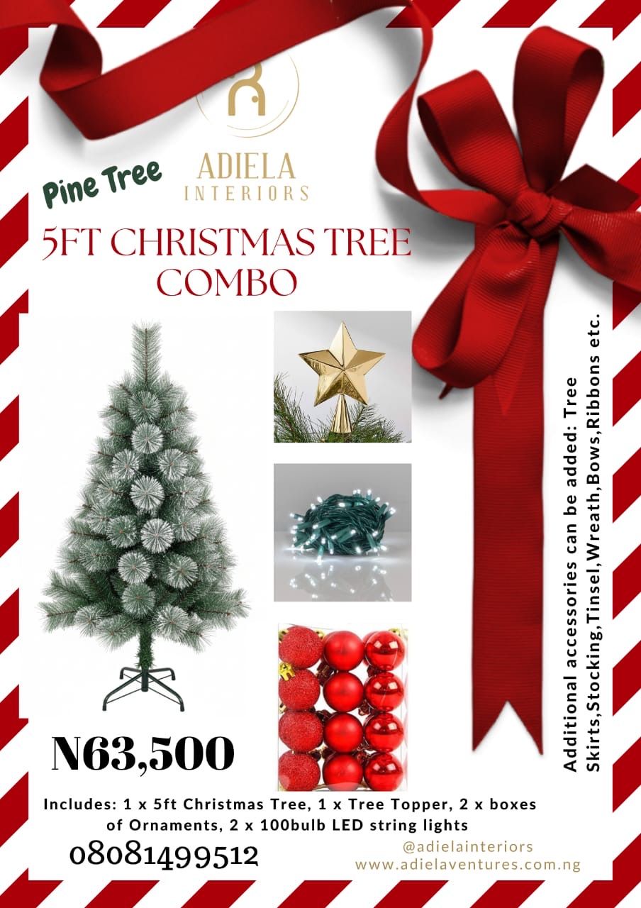 5ft Christmas Pine Tree Combo image